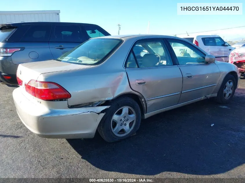 1HGCG1651YA044470 2000 Honda Accord 3.0 Ex