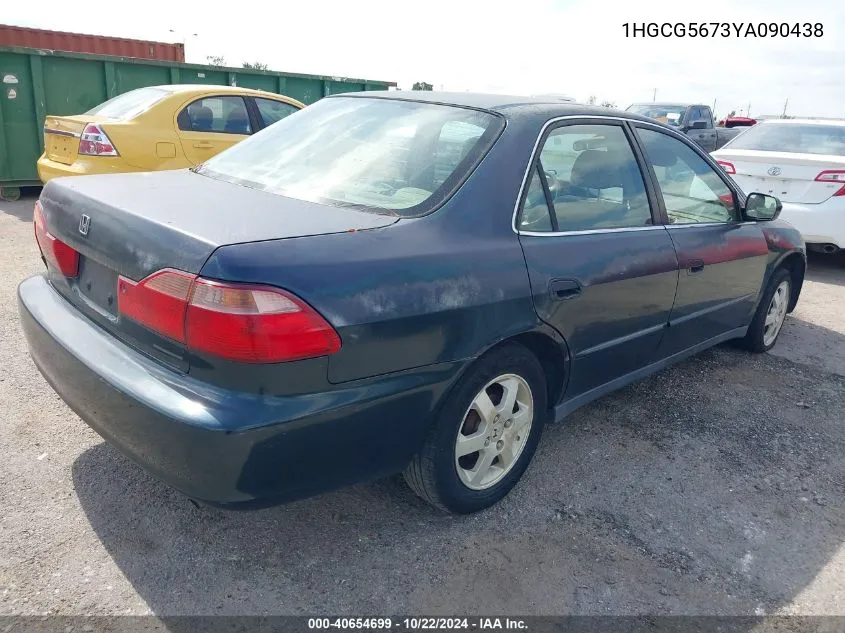 2000 Honda Accord 2.3 Se VIN: 1HGCG5673YA090438 Lot: 40654699