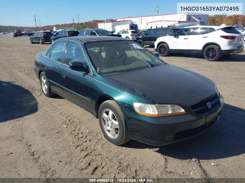 2000 Honda Accord 3.0 Ex VIN: 1HGCG1653YA072495 Lot: 40668225