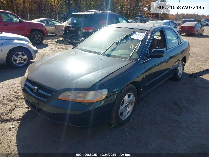 2000 Honda Accord 3.0 Ex VIN: 1HGCG1653YA072495 Lot: 40668225