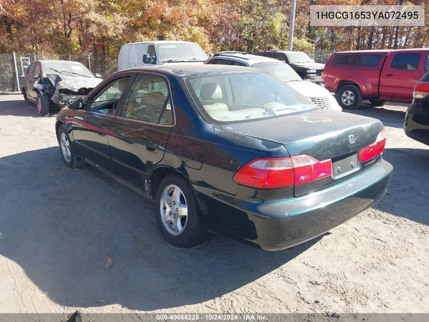 2000 Honda Accord 3.0 Ex VIN: 1HGCG1653YA072495 Lot: 40668225