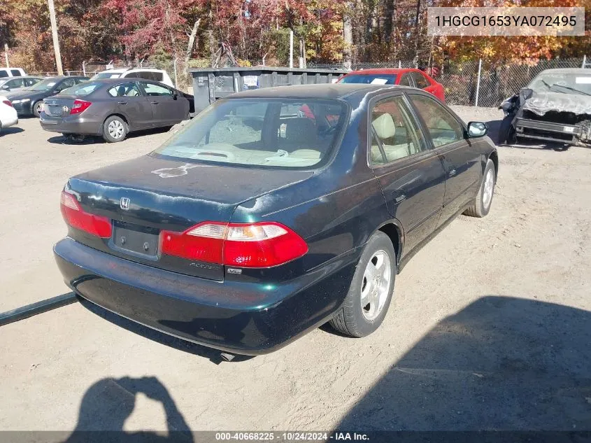 2000 Honda Accord 3.0 Ex VIN: 1HGCG1653YA072495 Lot: 40668225