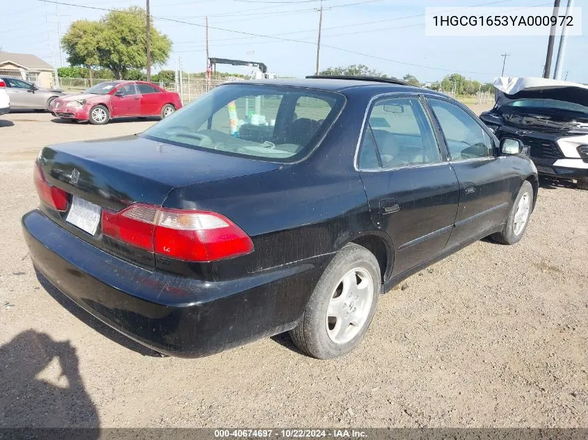 2000 Honda Accord 3.0 Ex VIN: 1HGCG1653YA000972 Lot: 40674697