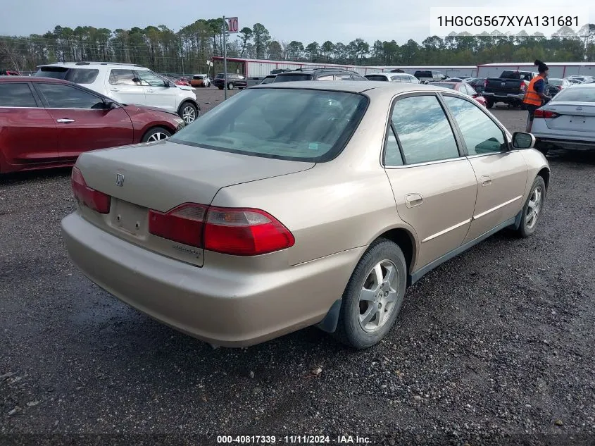 1HGCG567XYA131681 2000 Honda Accord Se