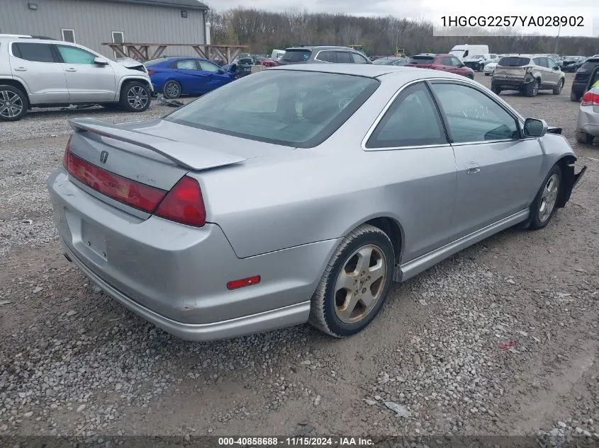 2000 Honda Accord 3.0 Ex VIN: 1HGCG2257YA028902 Lot: 40858688