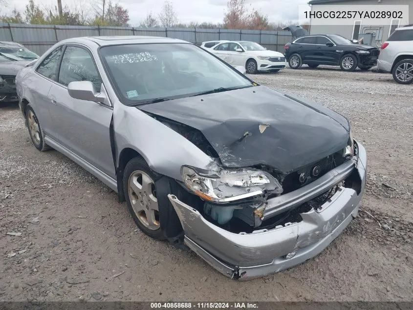 2000 Honda Accord 3.0 Ex VIN: 1HGCG2257YA028902 Lot: 40858688