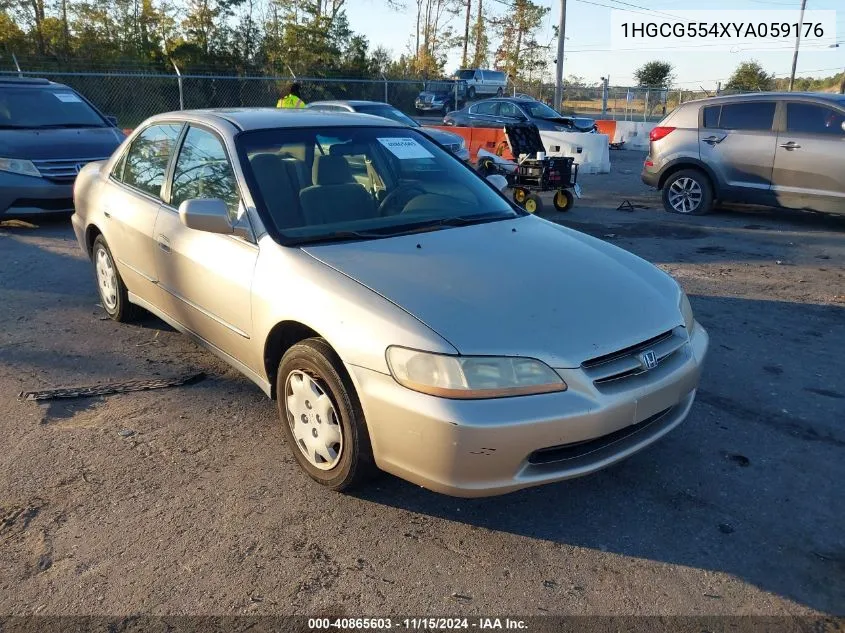 2000 Honda Accord 2.3 Lx VIN: 1HGCG554XYA059176 Lot: 40865603