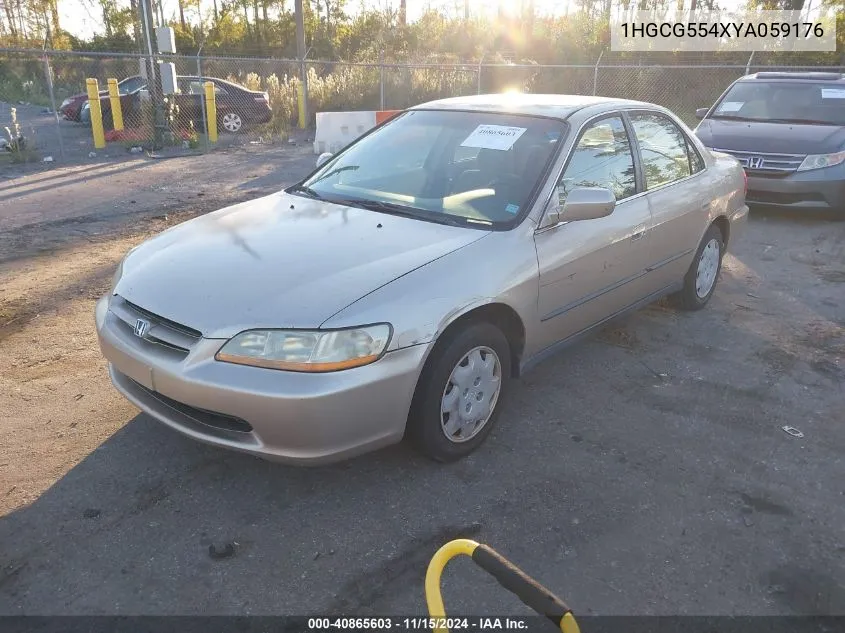 2000 Honda Accord 2.3 Lx VIN: 1HGCG554XYA059176 Lot: 40865603