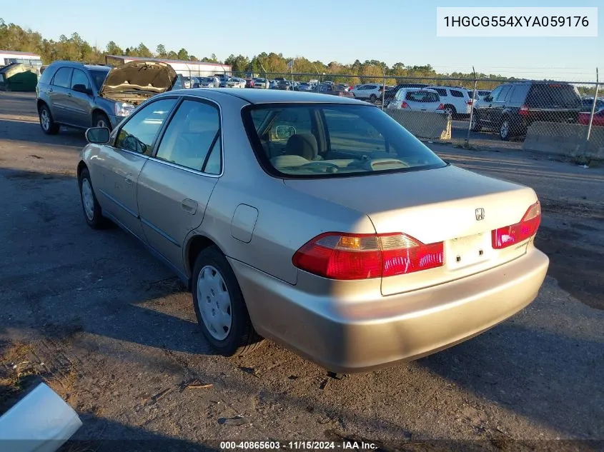 2000 Honda Accord 2.3 Lx VIN: 1HGCG554XYA059176 Lot: 40865603