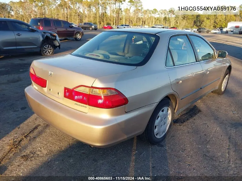 2000 Honda Accord 2.3 Lx VIN: 1HGCG554XYA059176 Lot: 40865603