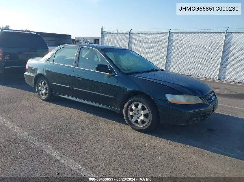 2001 Honda Accord 2.3 Ex VIN: JHMCG66851C000230 Lot: 39450651