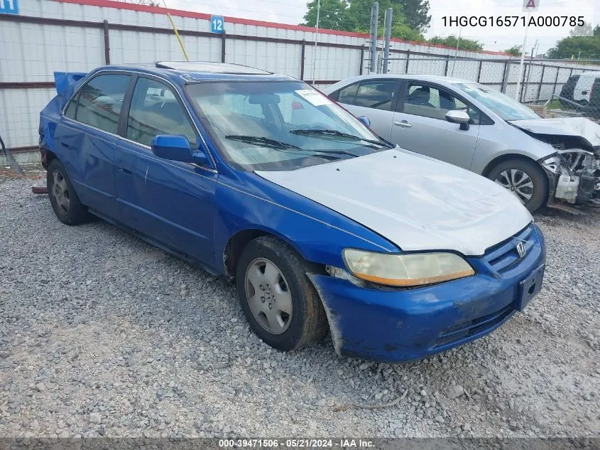 2001 Honda Accord 3.0 Ex VIN: 1HGCG16571A000785 Lot: 39471506