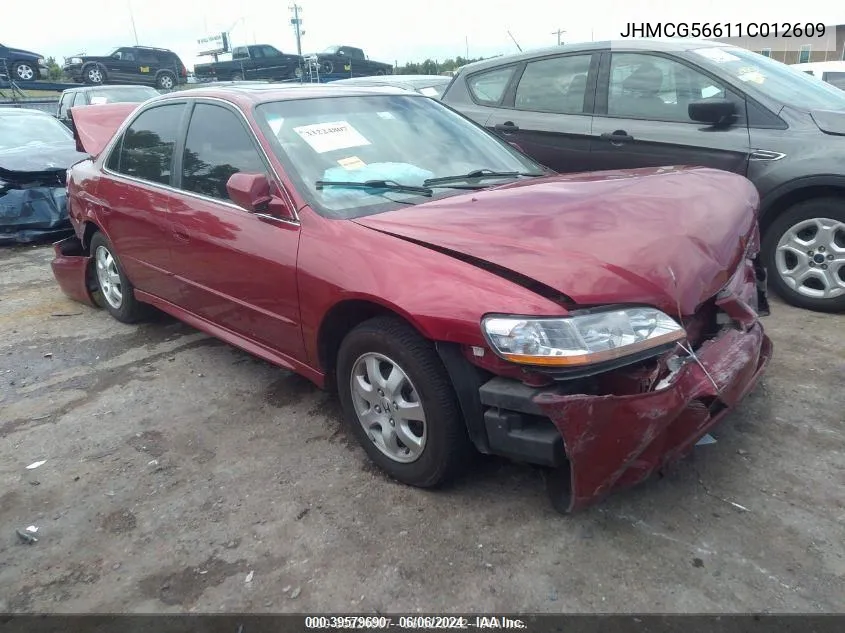 2001 Honda Accord Sdn Ex/Ex W/Leather VIN: JHMCG56611C012609 Lot: 39579690