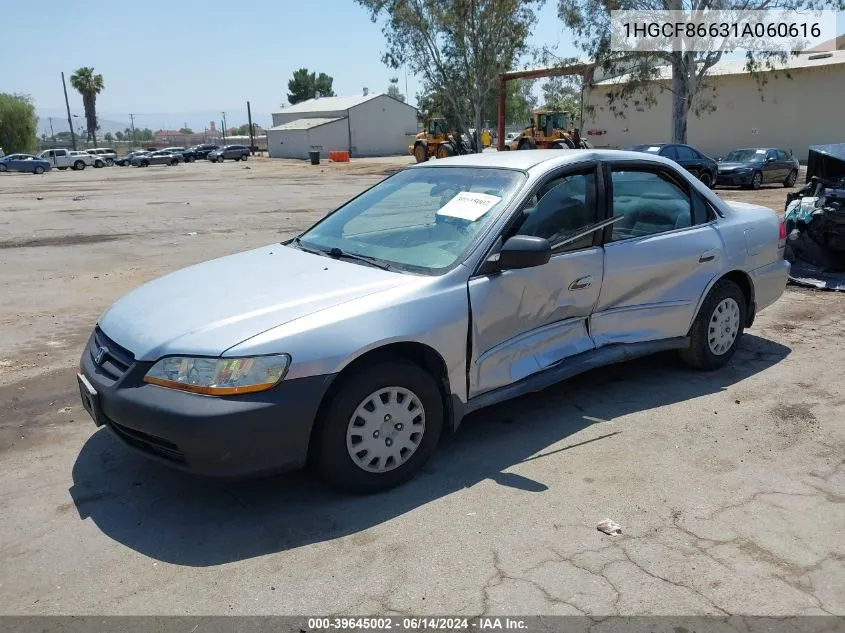 2001 Honda Accord Value Package VIN: 1HGCF86631A060616 Lot: 39645002