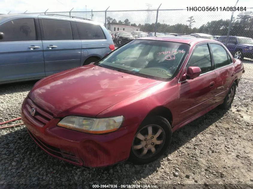 1HGCG56611A083484 2001 Honda Accord 2.3 Ex