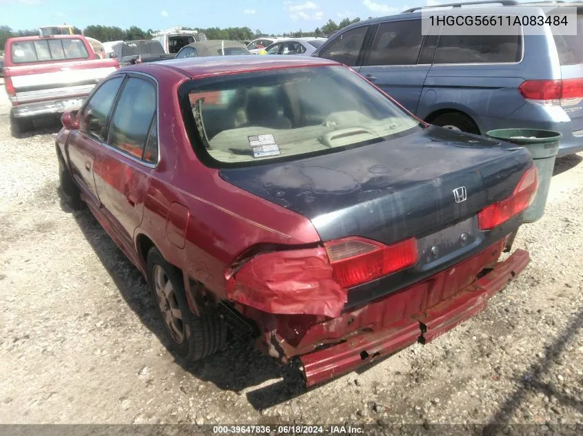 1HGCG56611A083484 2001 Honda Accord 2.3 Ex