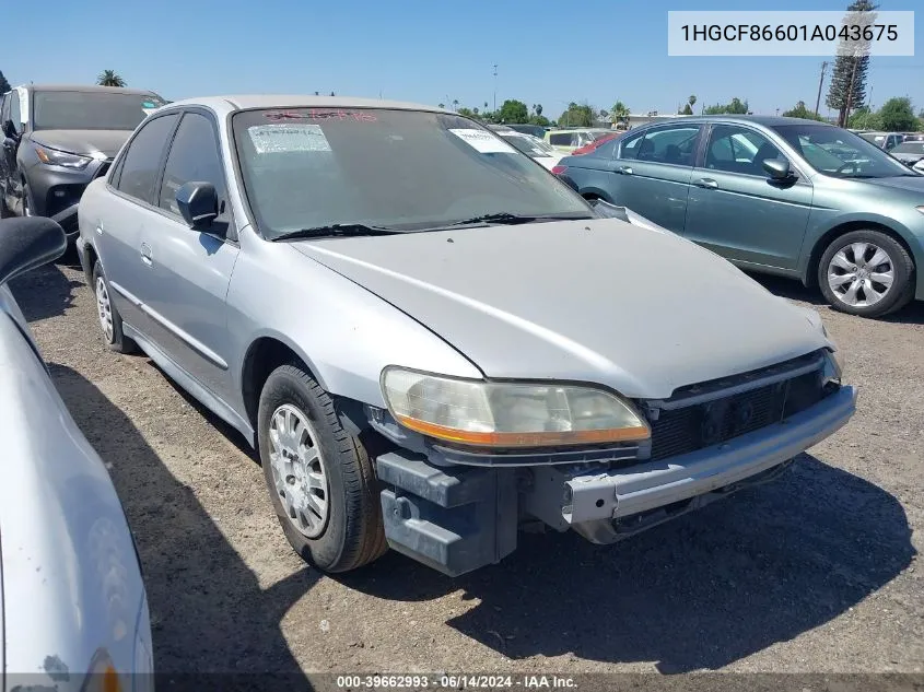 2001 Honda Accord Sdn Vp VIN: 1HGCF86601A043675 Lot: 39662993