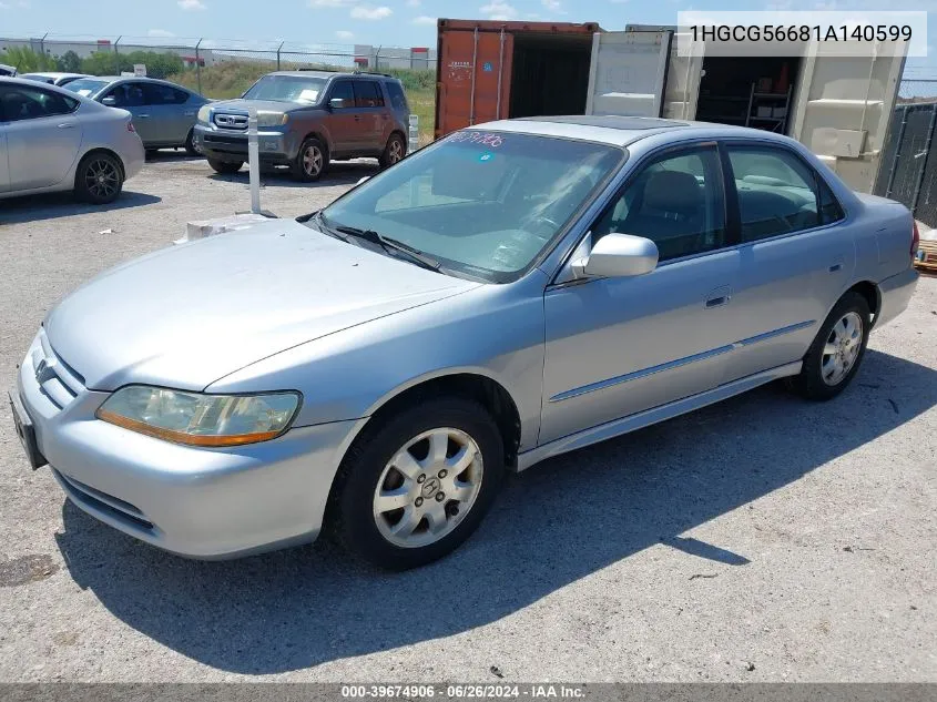 2001 Honda Accord 2.3 Ex VIN: 1HGCG56681A140599 Lot: 39674906