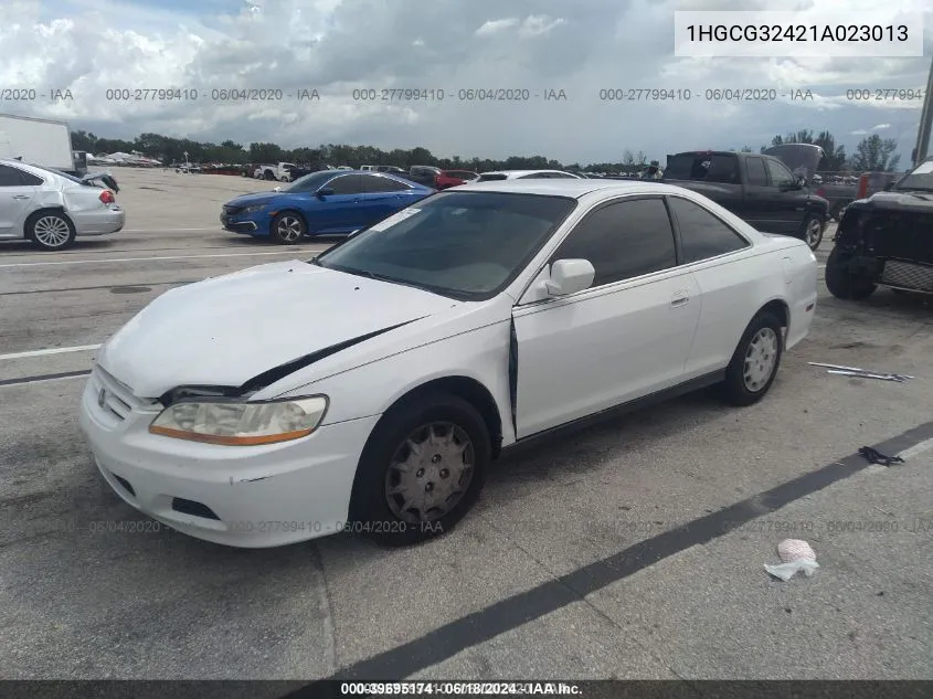 1HGCG32421A023013 2001 Honda Accord Cpe Lx