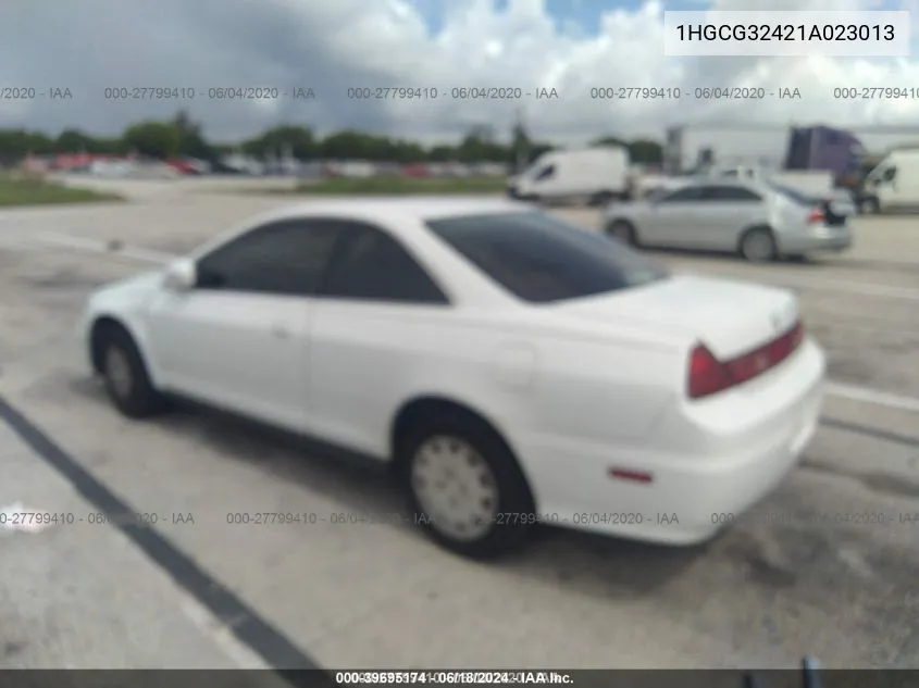 1HGCG32421A023013 2001 Honda Accord Cpe Lx