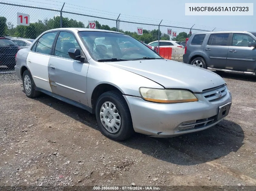 2001 Honda Accord Value Package VIN: 1HGCF86651A107323 Lot: 39868658