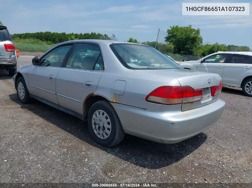 2001 Honda Accord Value Package VIN: 1HGCF86651A107323 Lot: 39868658