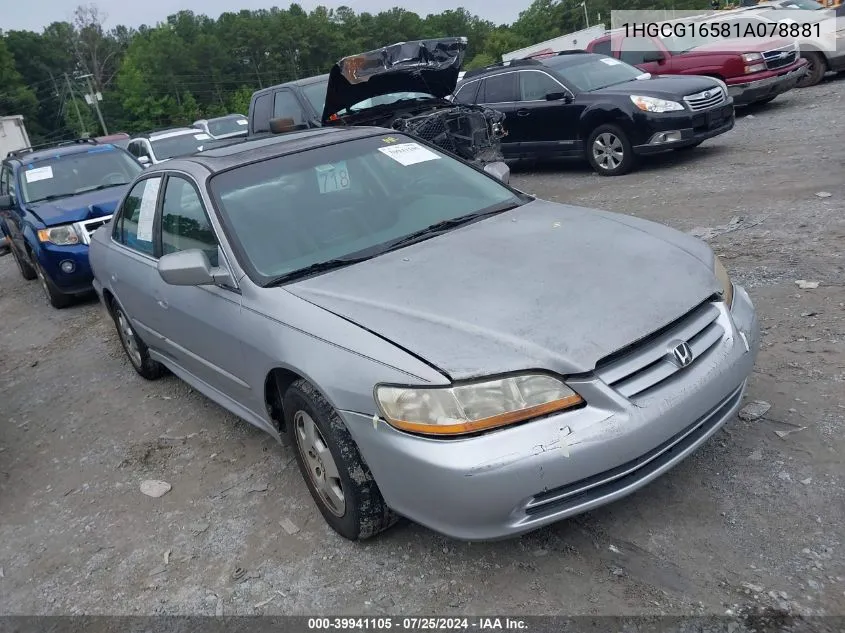 2001 Honda Accord 3.0 Ex VIN: 1HGCG16581A078881 Lot: 39941105