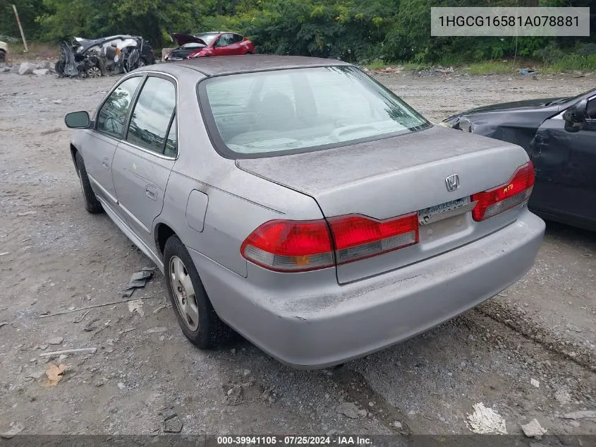 2001 Honda Accord 3.0 Ex VIN: 1HGCG16581A078881 Lot: 39941105