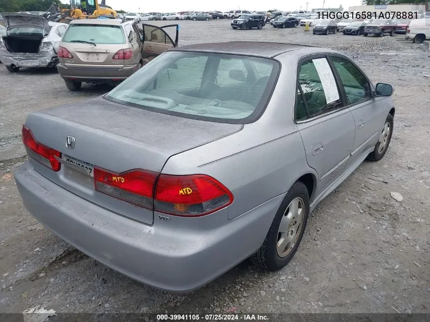 2001 Honda Accord 3.0 Ex VIN: 1HGCG16581A078881 Lot: 39941105