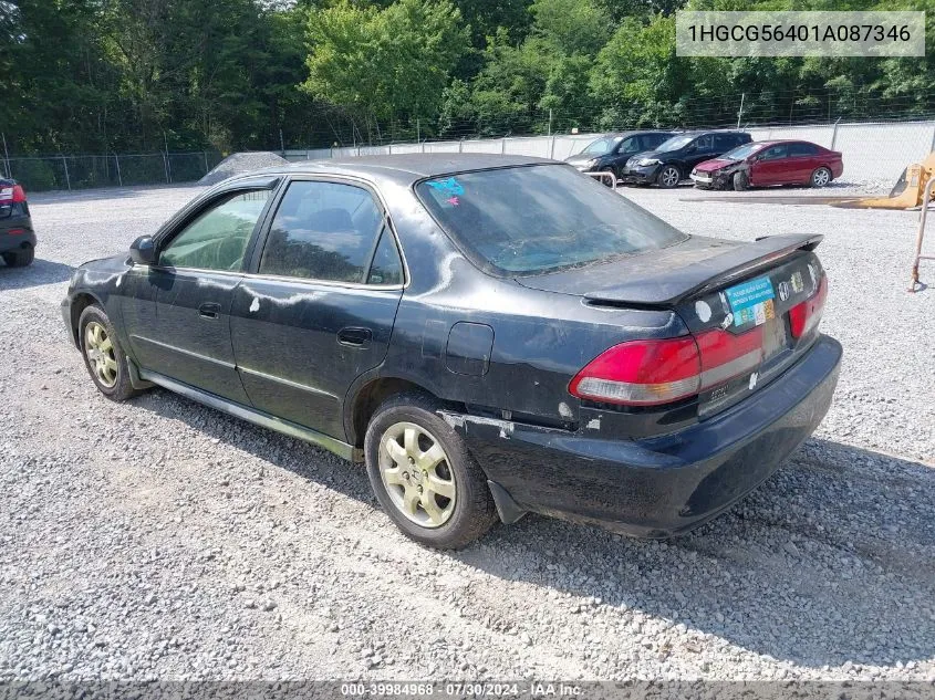 2001 Honda Accord 2.3 Lx VIN: 1HGCG56401A087346 Lot: 39984968