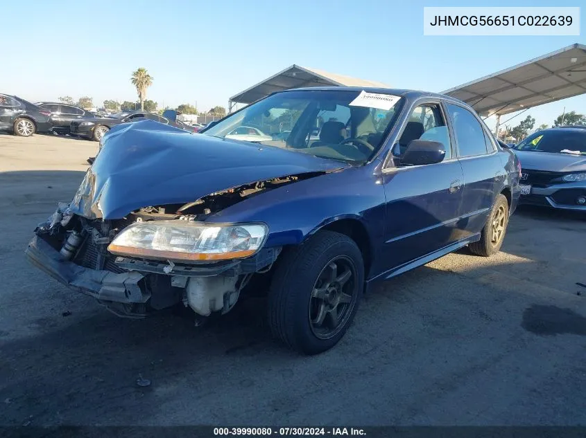 2001 Honda Accord 2.3 Ex VIN: JHMCG56651C022639 Lot: 39990080