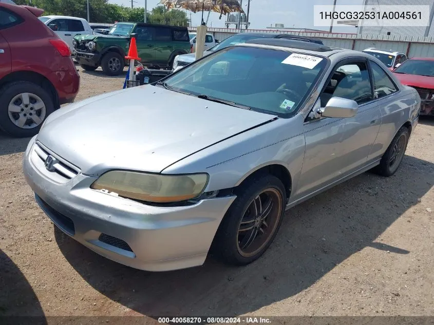 1HGCG32531A004561 2001 Honda Accord 2.3 Ex