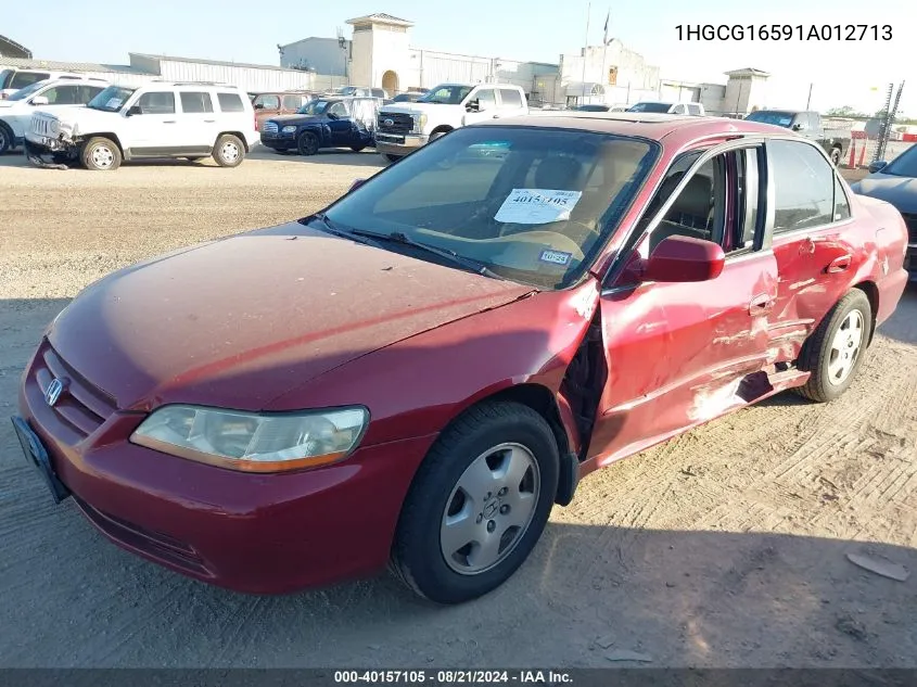 2001 Honda Accord Ex VIN: 1HGCG16591A012713 Lot: 40157105