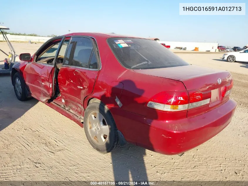 2001 Honda Accord Ex VIN: 1HGCG16591A012713 Lot: 40157105