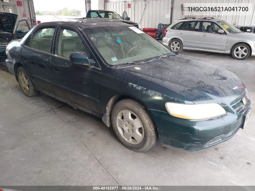 2001 Honda Accord 3.0 Ex VIN: 1HGCG16521A041700 Lot: 40182977