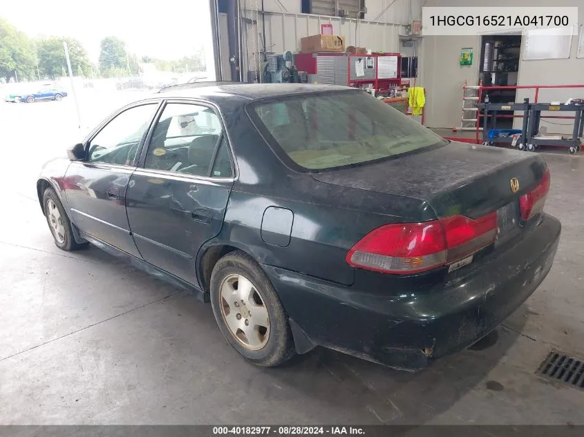 2001 Honda Accord 3.0 Ex VIN: 1HGCG16521A041700 Lot: 40182977