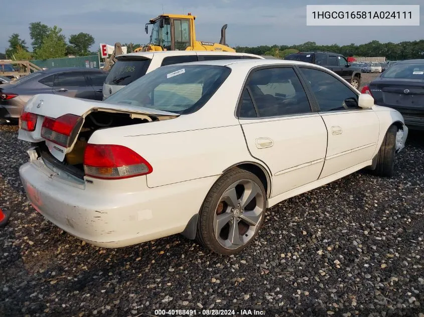 1HGCG16581A024111 2001 Honda Accord 3.0 Ex