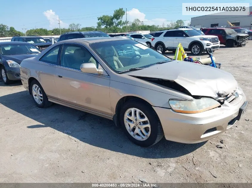 2001 Honda Accord 3.0 Ex VIN: 1HGCG22541A033075 Lot: 40200453