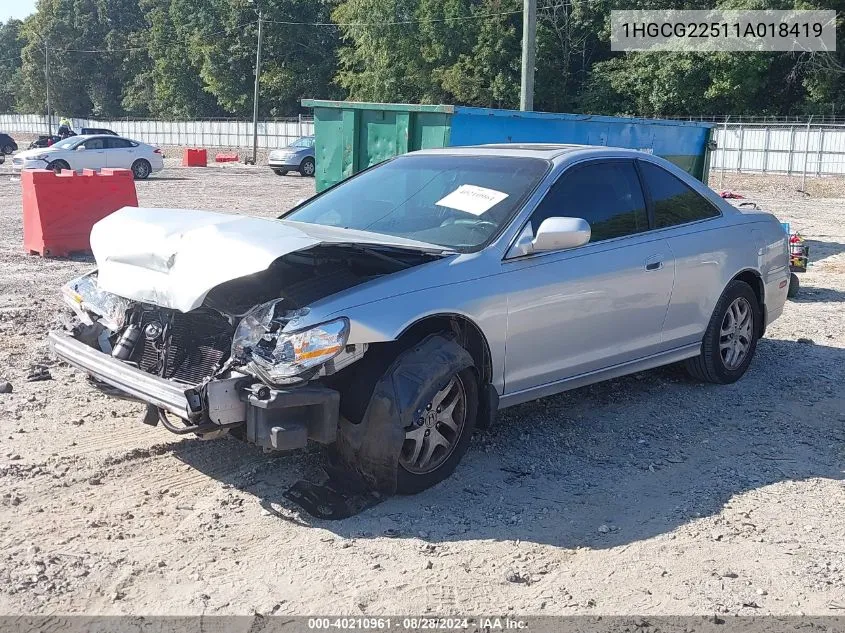 1HGCG22511A018419 2001 Honda Accord 3.0 Ex