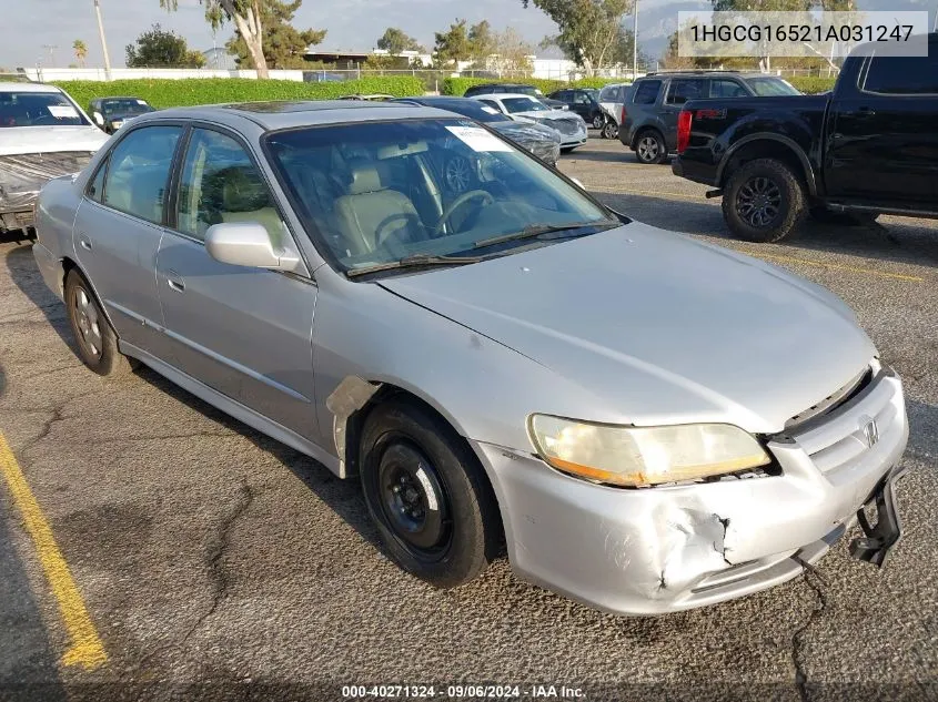 2001 Honda Accord 3.0 Ex VIN: 1HGCG16521A031247 Lot: 40271324