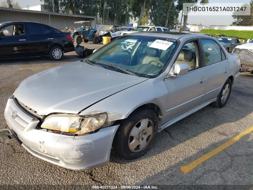 2001 Honda Accord 3.0 Ex VIN: 1HGCG16521A031247 Lot: 40271324