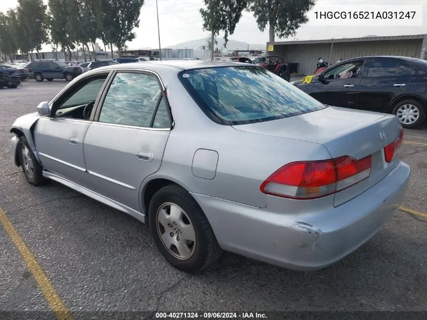 2001 Honda Accord 3.0 Ex VIN: 1HGCG16521A031247 Lot: 40271324