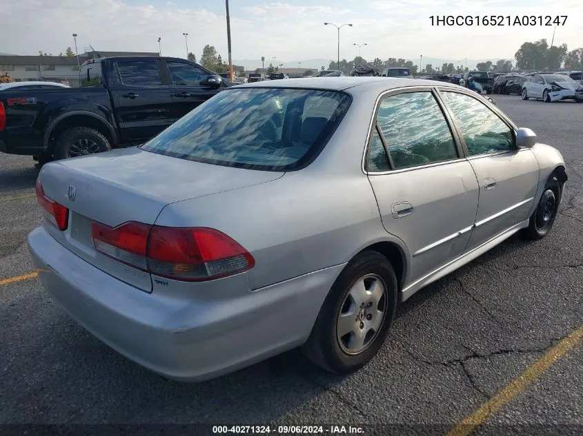 2001 Honda Accord 3.0 Ex VIN: 1HGCG16521A031247 Lot: 40271324