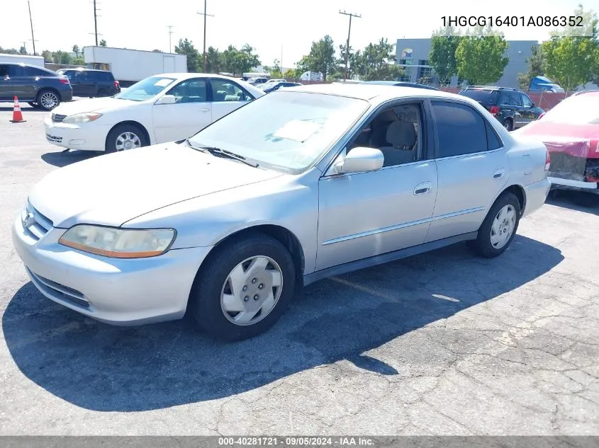 2001 Honda Accord 3.0 Lx VIN: 1HGCG16401A086352 Lot: 40281721