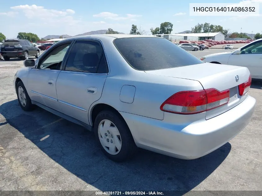 2001 Honda Accord 3.0 Lx VIN: 1HGCG16401A086352 Lot: 40281721