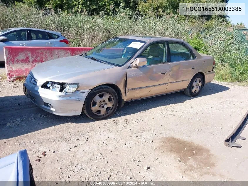 1HGCG16561A003385 2001 Honda Accord Ex