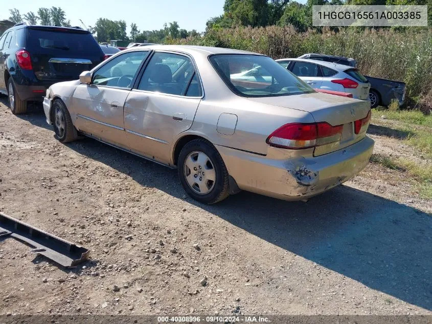 2001 Honda Accord Ex VIN: 1HGCG16561A003385 Lot: 40308996