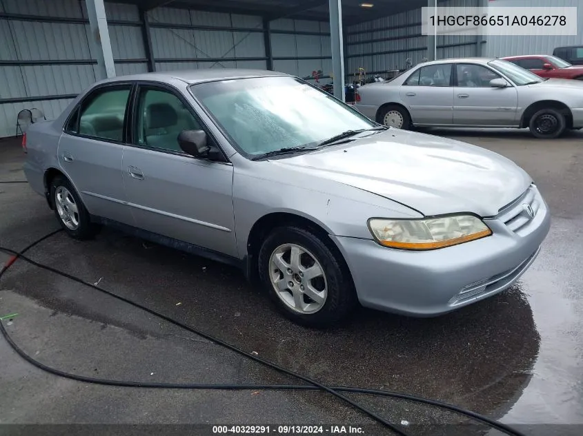 2001 Honda Accord Value Package VIN: 1HGCF86651A046278 Lot: 40329291