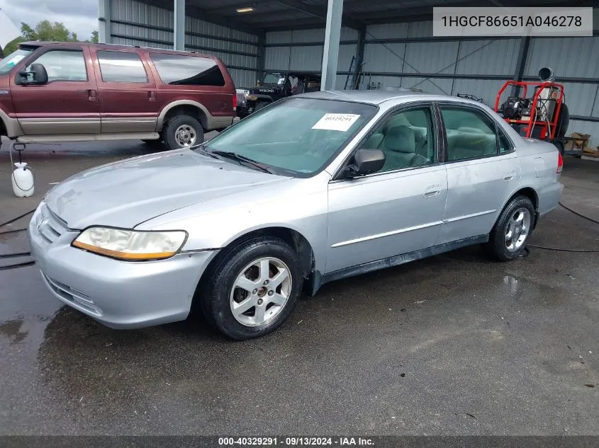 2001 Honda Accord Value Package VIN: 1HGCF86651A046278 Lot: 40329291