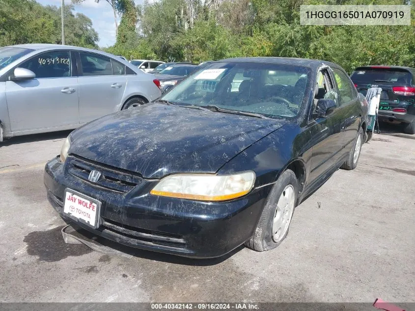 2001 Honda Accord Ex VIN: 1HGCG16501A070919 Lot: 40342142